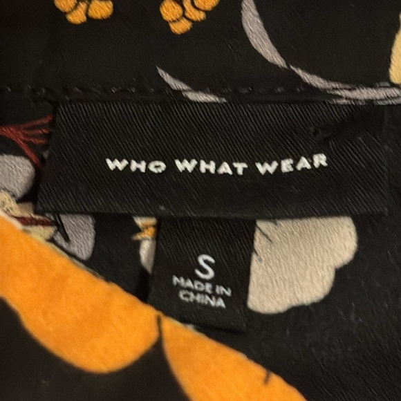 Who What Wear Midnight garden High collar shoulder buttons long sleeve dress S - Picture 8 of 11